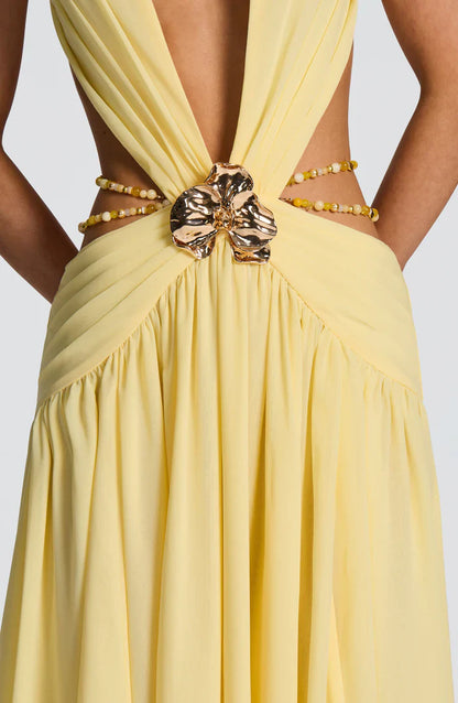 ROBE MAXI INDIANNA - JAUNE
