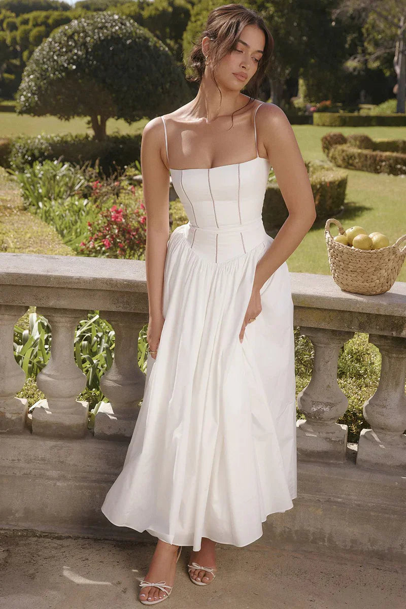 ROBE MIDI NYLA - BLANCHE