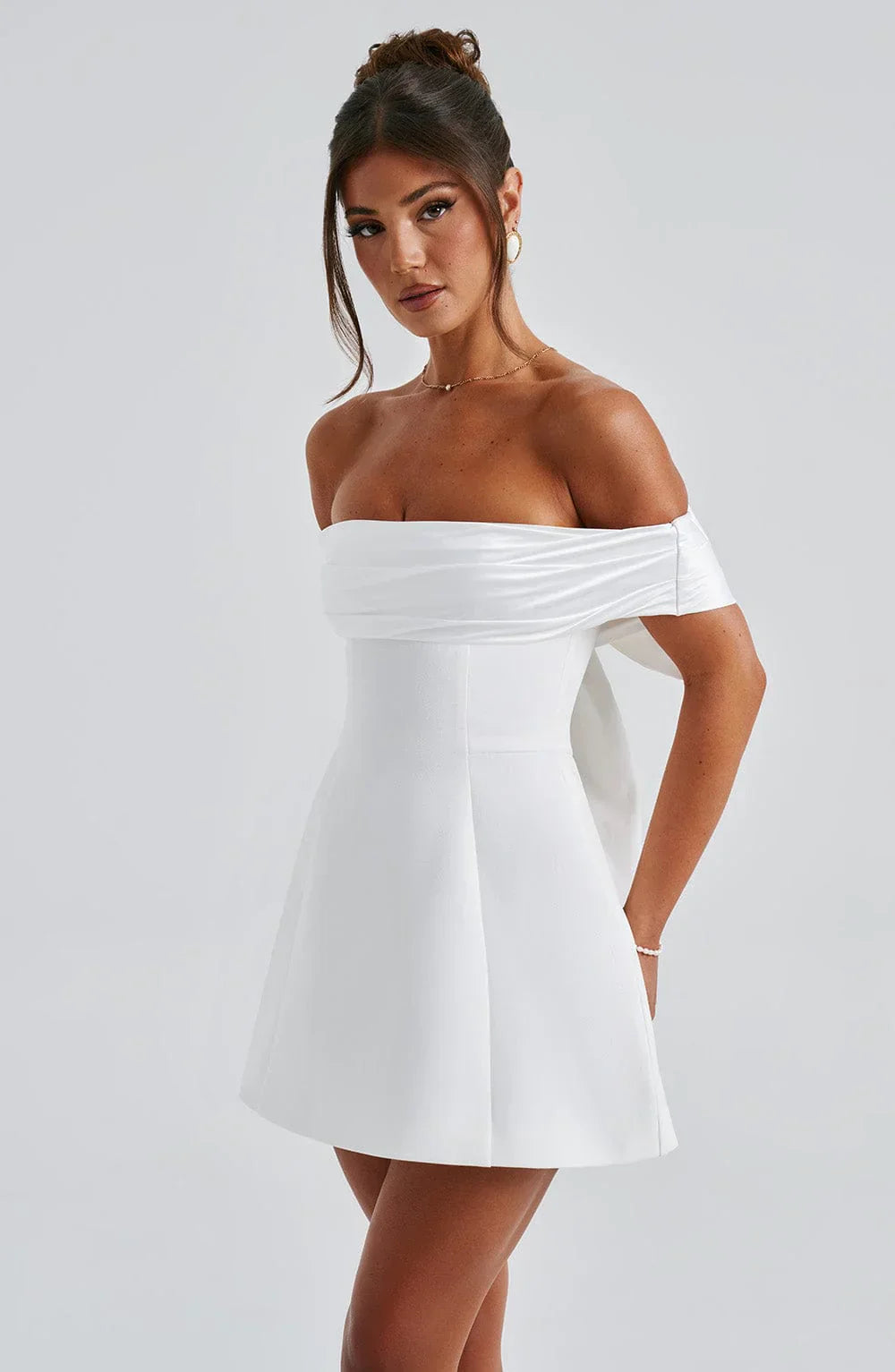 ROBE MINI NOIR BLOOM - BLANC 