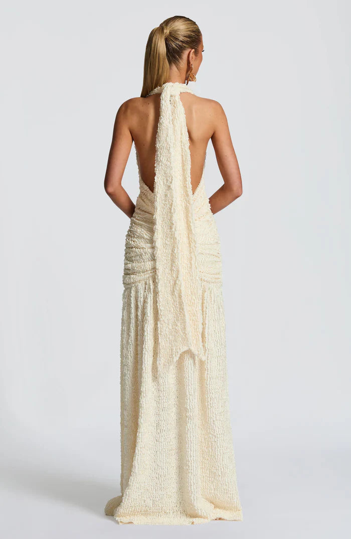 ROBE MAXI MINERVA - CRÈME