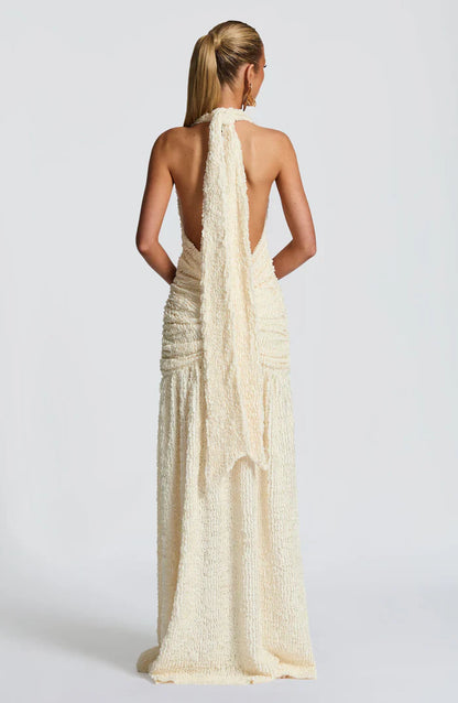 ROBE MAXI MINERVA - CRÈME