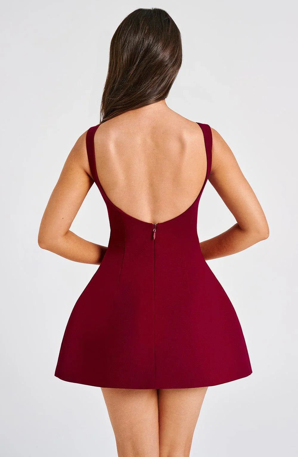 ROBE MINI DOS NU LILA - ROUGE