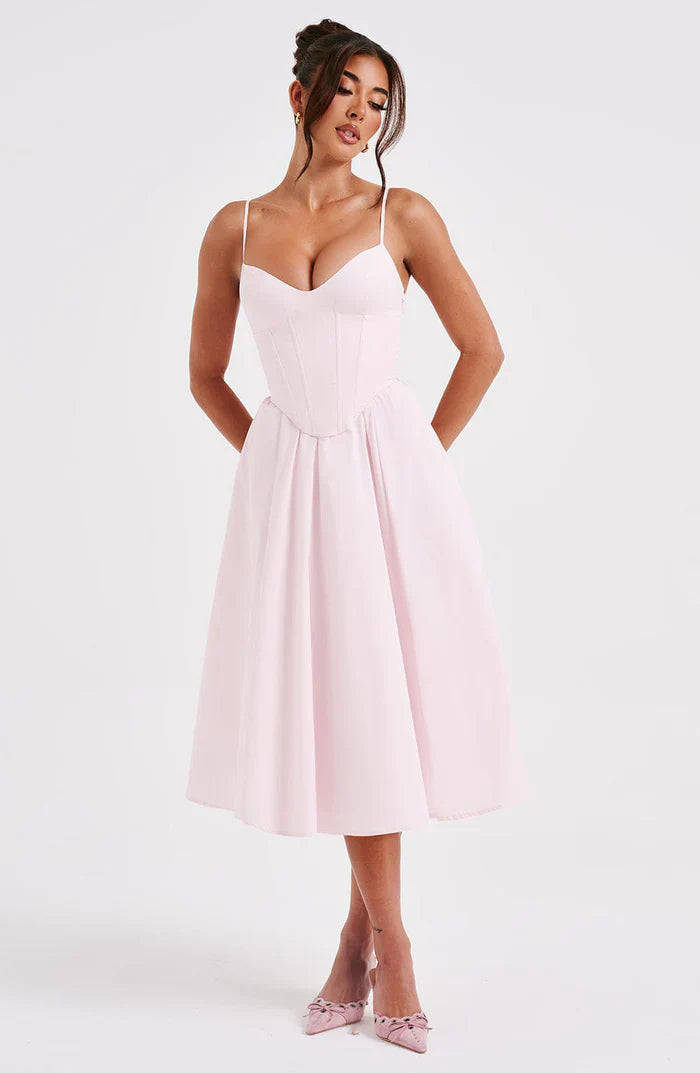ROBE MIDI MARIELLA - ROSE