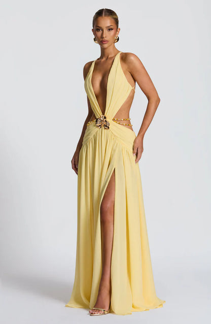 ROBE MAXI INDIANNA - JAUNE