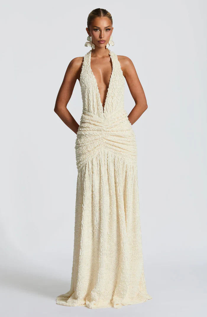 ROBE MAXI MINERVA - CRÈME
