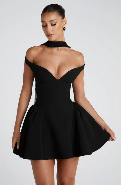 ROBE MINI MARLA - NOIRE