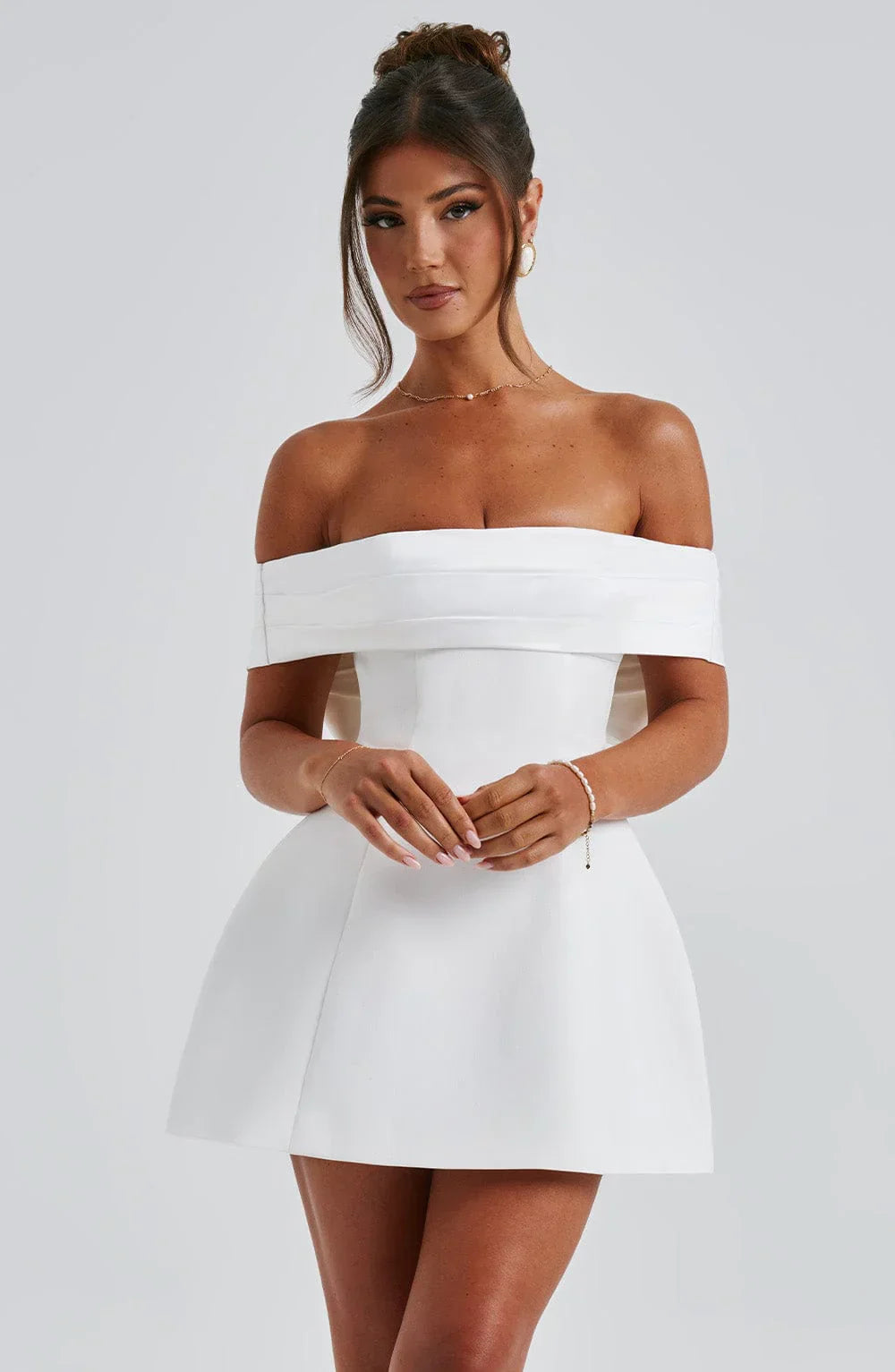 ROBE MINI NOIR BLOOM - BLANC 