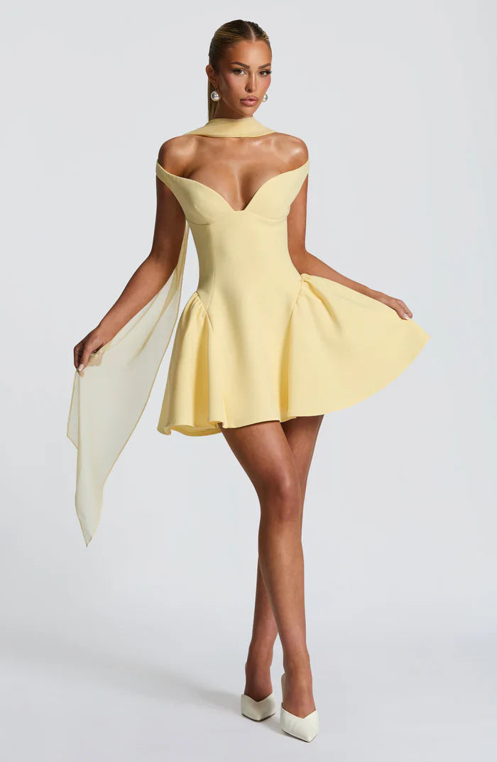 ROBE MINI MARLA - JAUNE 