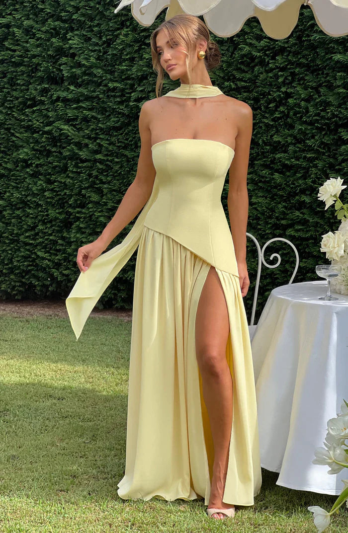 ROBE MAXI MALIYAH - JAUNE
