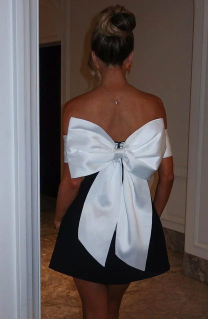 ROBE MINI NOIR BLOOM - NOIR 