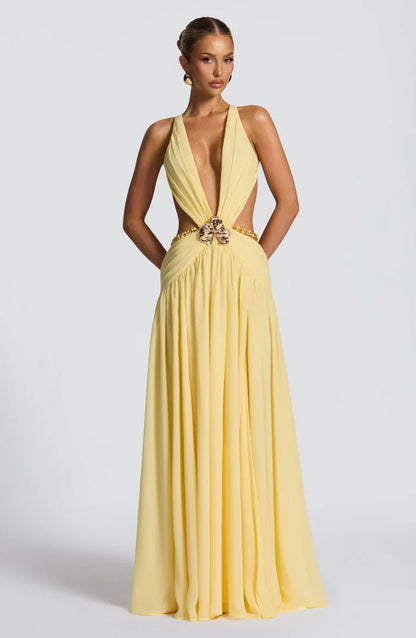 ROBE MAXI INDIANNA - JAUNE