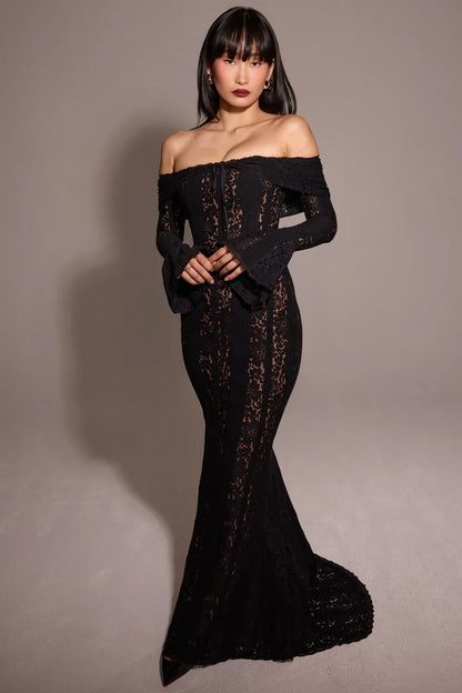 ROBE MAXI JULIETTE - NOIRE