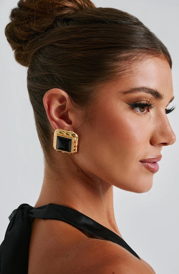 BOUCLES D'OREILLES KENNEDY - NOIRES