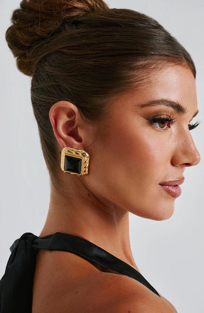 BOUCLES D'OREILLES KENNEDY - NOIRES