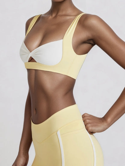ZASUWA Female Contrast Color Stripes Sports Bras