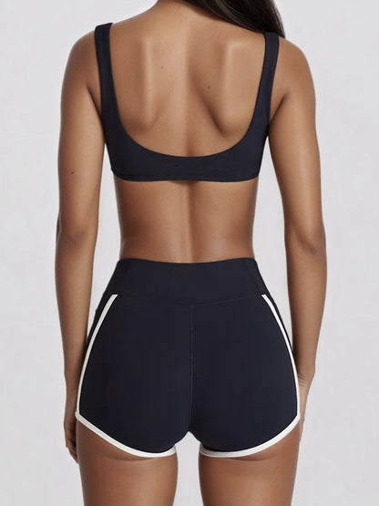 ZASUWA Female Contrast Color Stripes Sports Bras