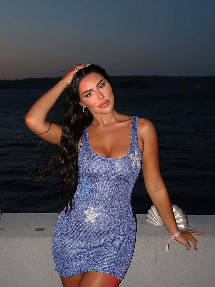 ROBE MINI MILAN - BLEU