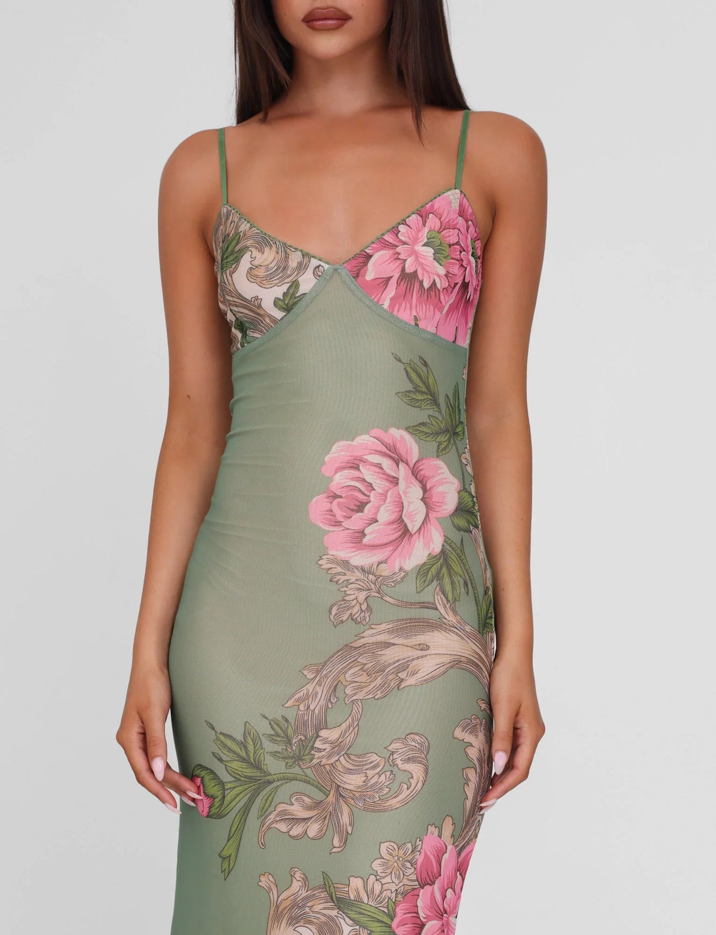 ROBE MAXI LUNAIRE ÉLÉGANCE - VERT