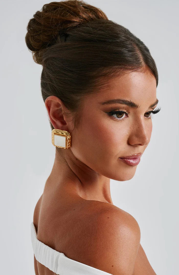 BOUCLES D'OREILLES KENNEDY - BLANC