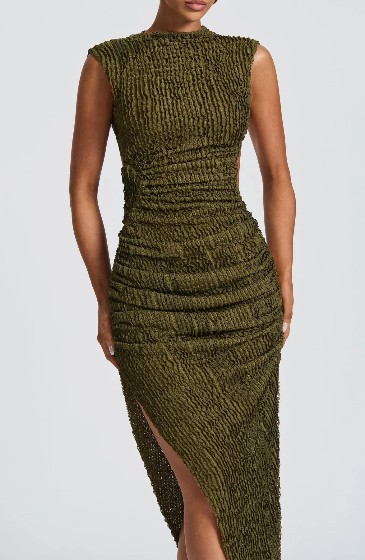 APHRODITE MIDI DRESS - KHAKI