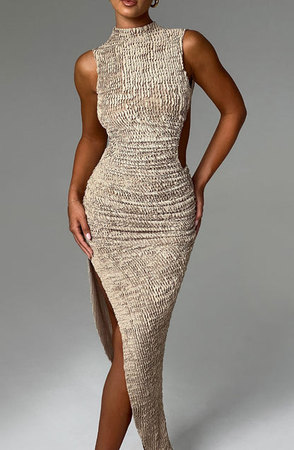 APHRODITE MIDI DRESS - BEIGE