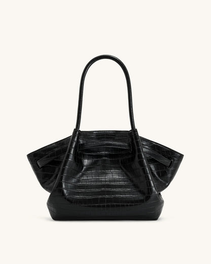 SAC CABAS MOYEN HANA - NOIR CROCO