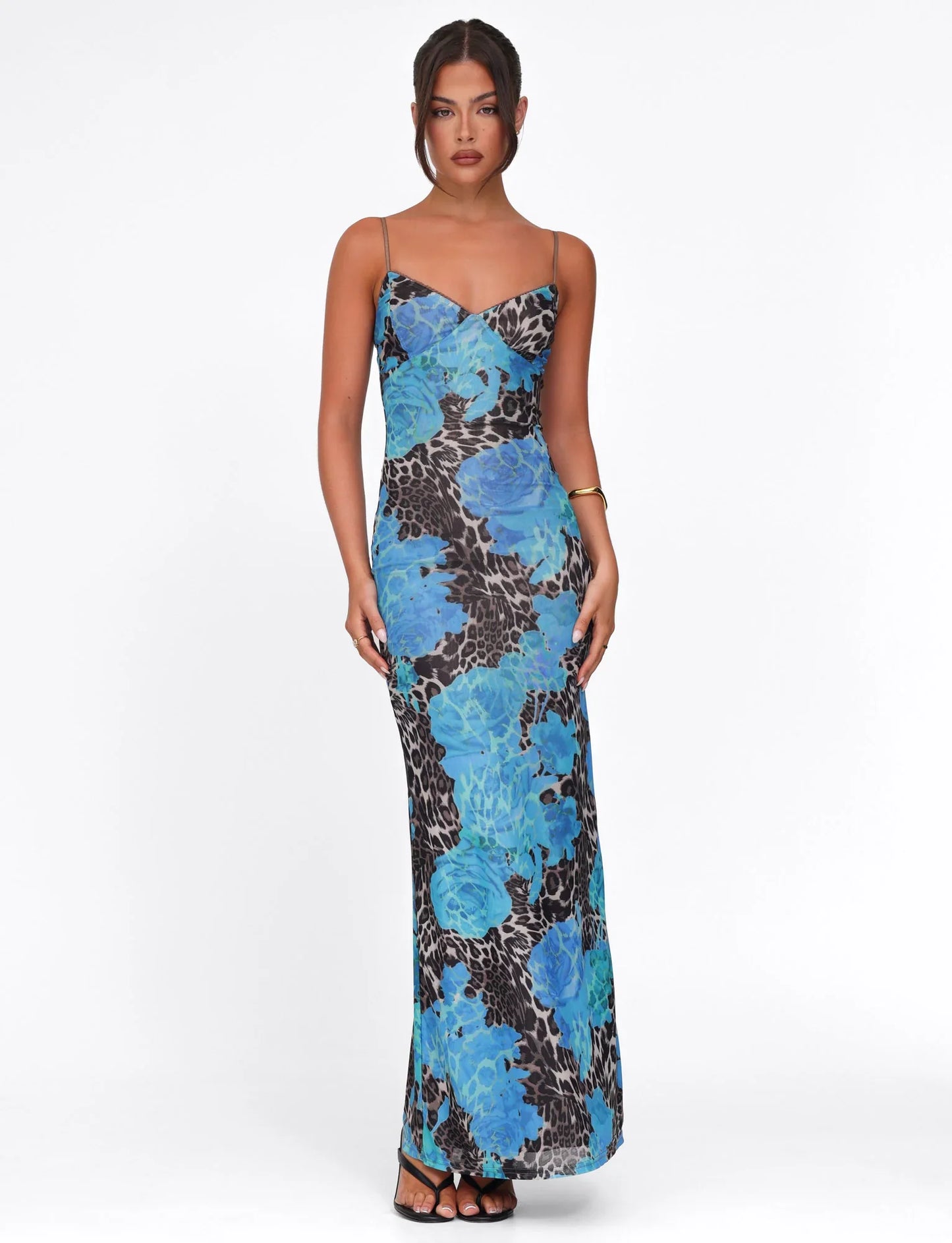 ROBE MAXI JULIANNA - BLEU