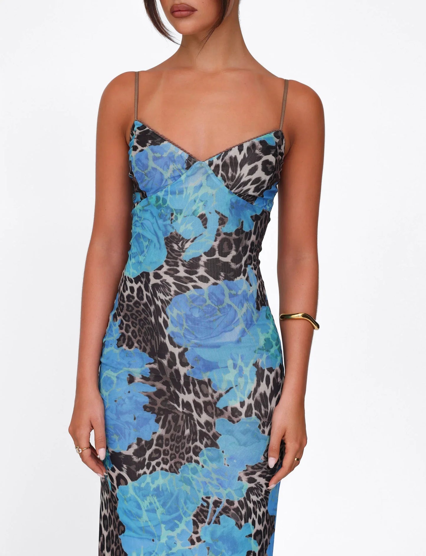ROBE MAXI JULIANNA - BLEU