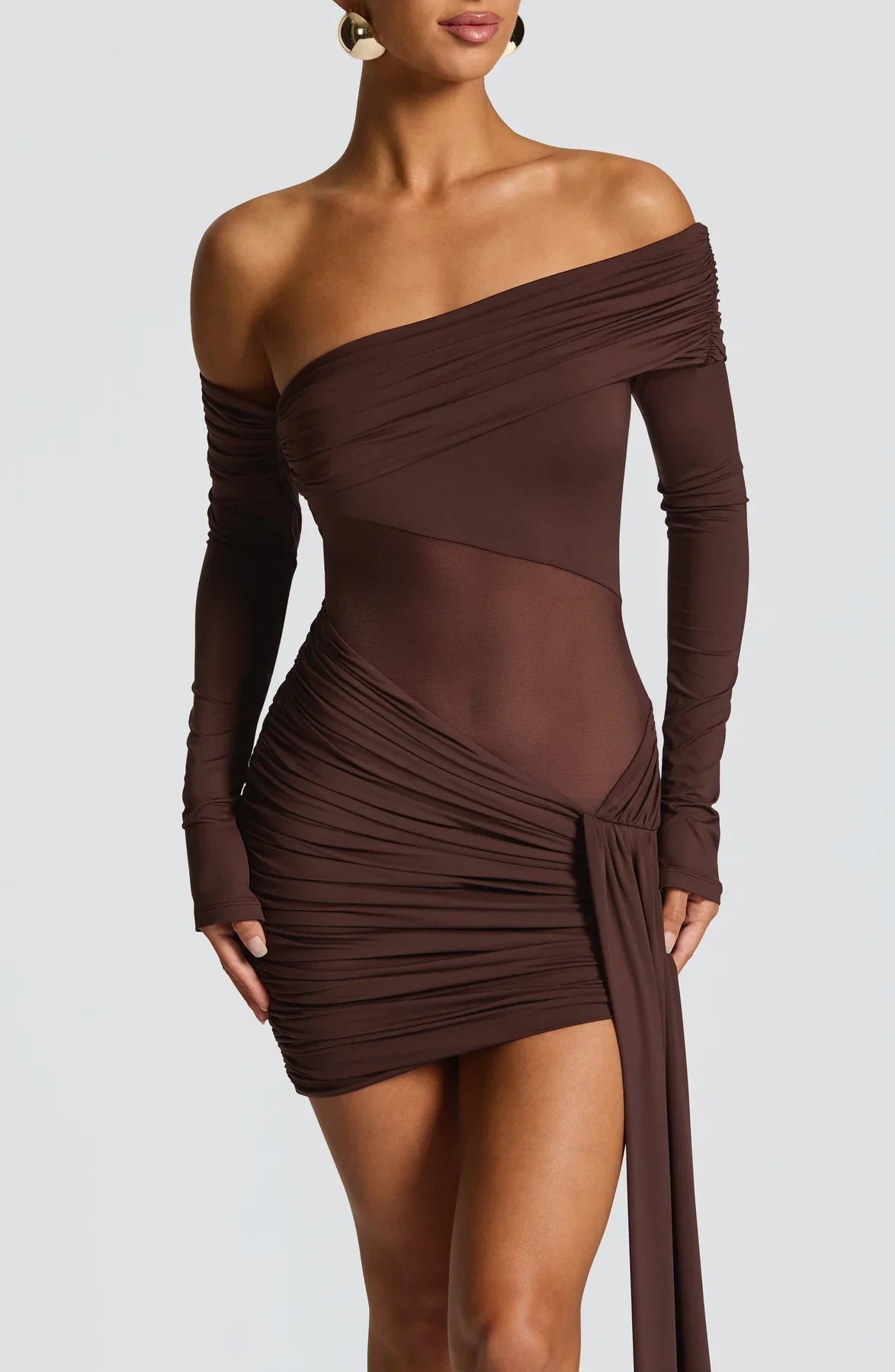 ROBE MINI MAVRA - MARRON PRUNE