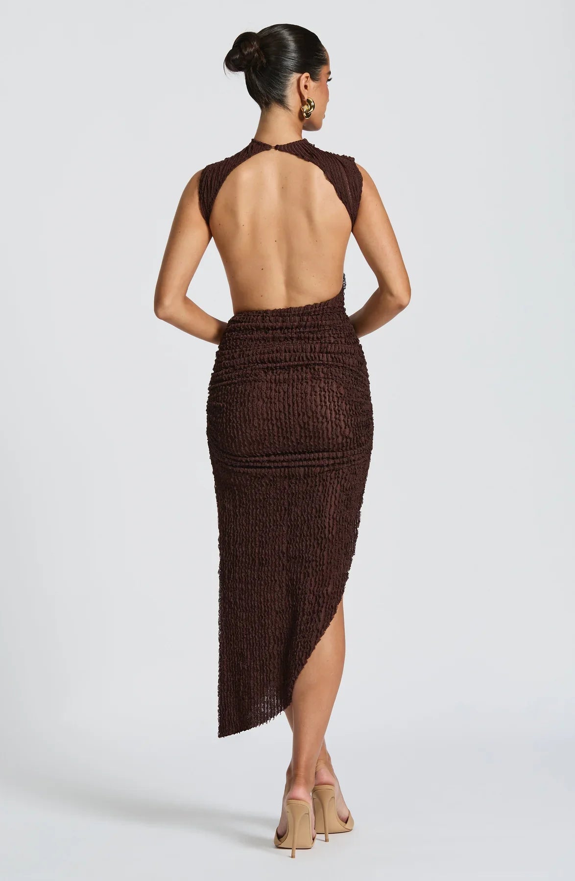APHRODITE MIDI DRESS - BROWN