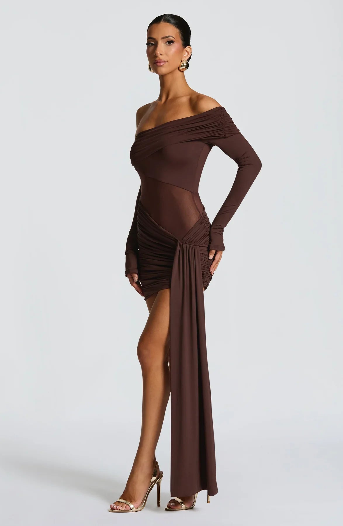 ROBE MINI MAVRA - MARRON PRUNE