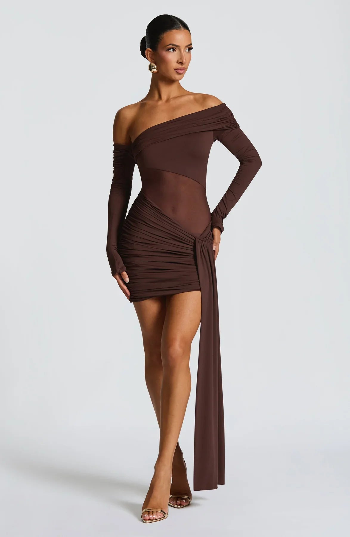 ROBE MINI MAVRA - MARRON PRUNE