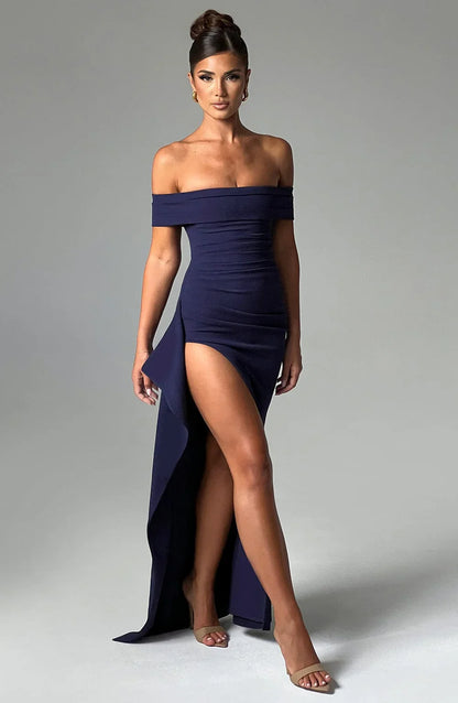 ROBE MAXI JOYCE - BLEU MARINE