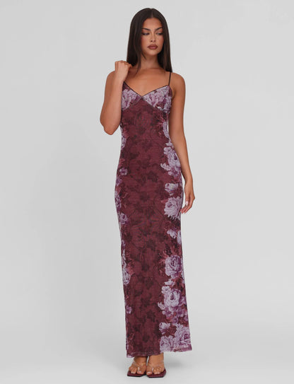 ROBE MAXI JULIANNA - MARRON