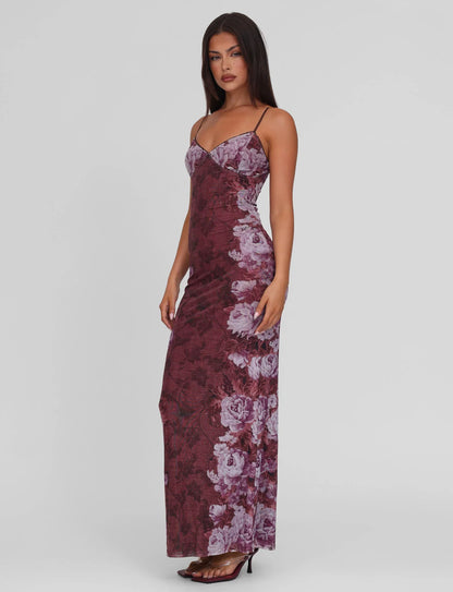 ROBE MAXI JULIANNA - MARRON