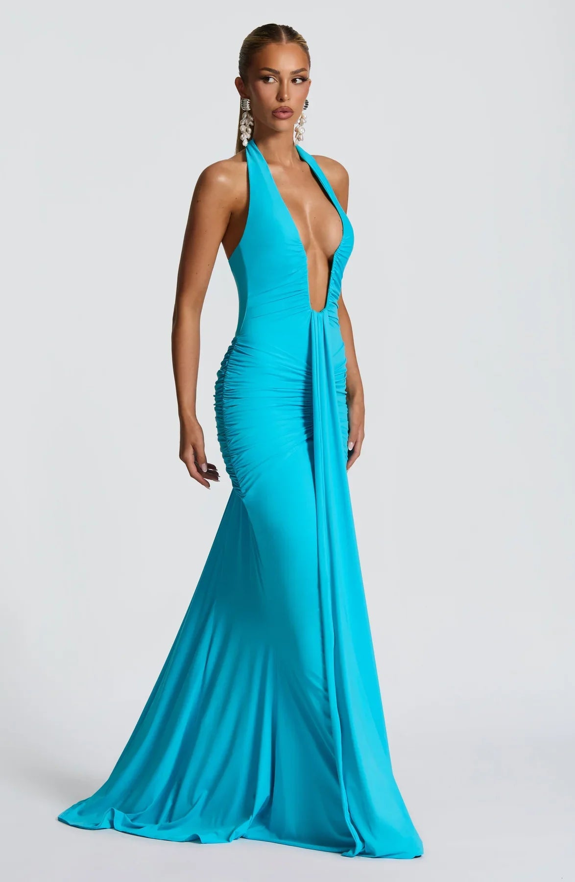 ROSETTA MAXI DRESS - AQUA