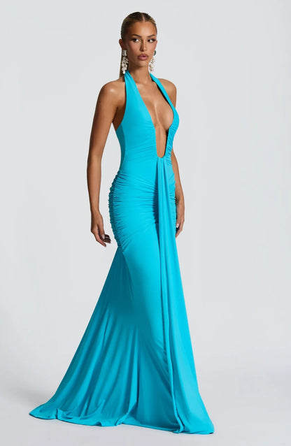 ROSETTA MAXI DRESS - AQUA