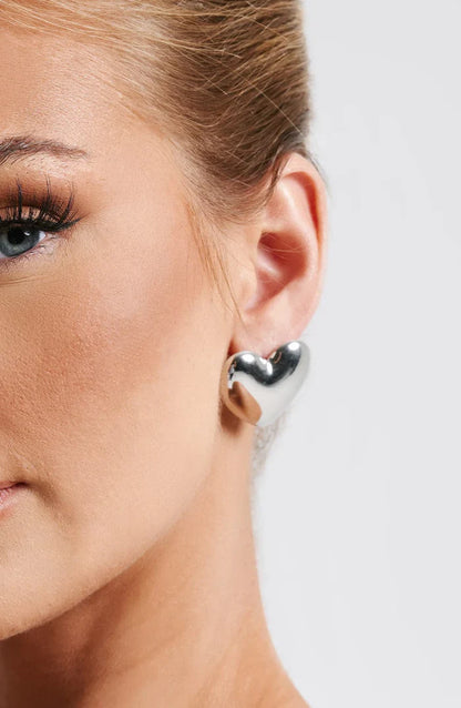 BOUCLES D'OREILLES COEUR MILAN - ARGENT