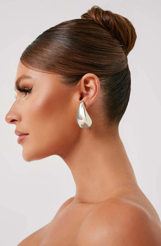 GRANDES BOUCLES D'OREILLES FAYTH - ARGENT