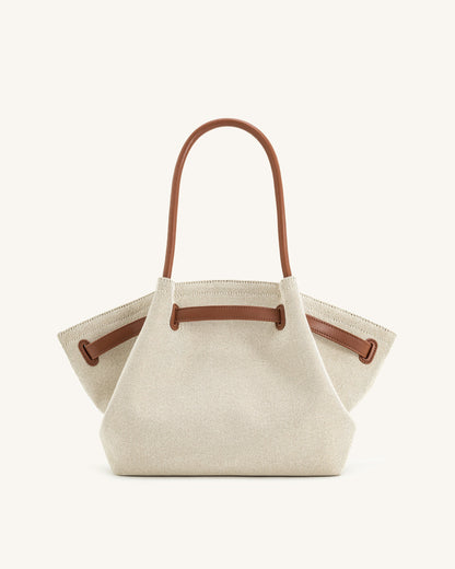 SAC CABAS MOYEN HANA - TOILE/MARRON