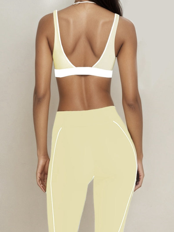 ZASUWA Female Contrast Color Stripes Sports Bras
