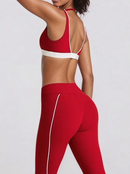 ZASUWA Female Contrast Color Stripes Sports Bras