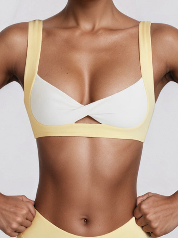 ZASUWA Female Contrast Color Stripes Sports Bras