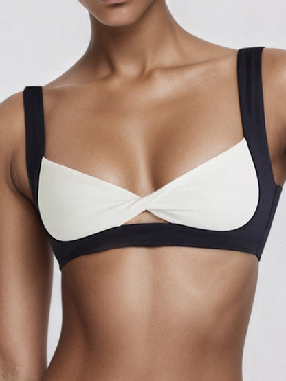 ZASUWA Female Contrast Color Stripes Sports Bras