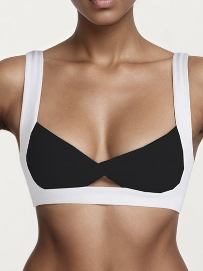 ZASUWA Female Contrast Color Stripes Sports Bras