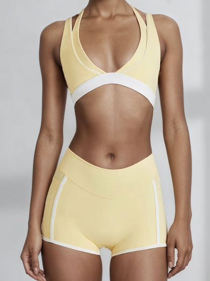 ZASUWA Female Contrast Color Stripes Sports Bras
